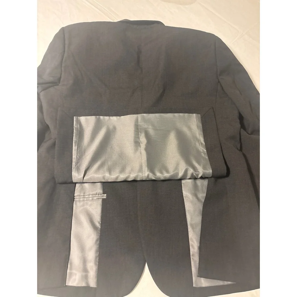 Pronto Uomo Blazer Jacket Mens 42 Charcoal Gray Two Button Sport Coat